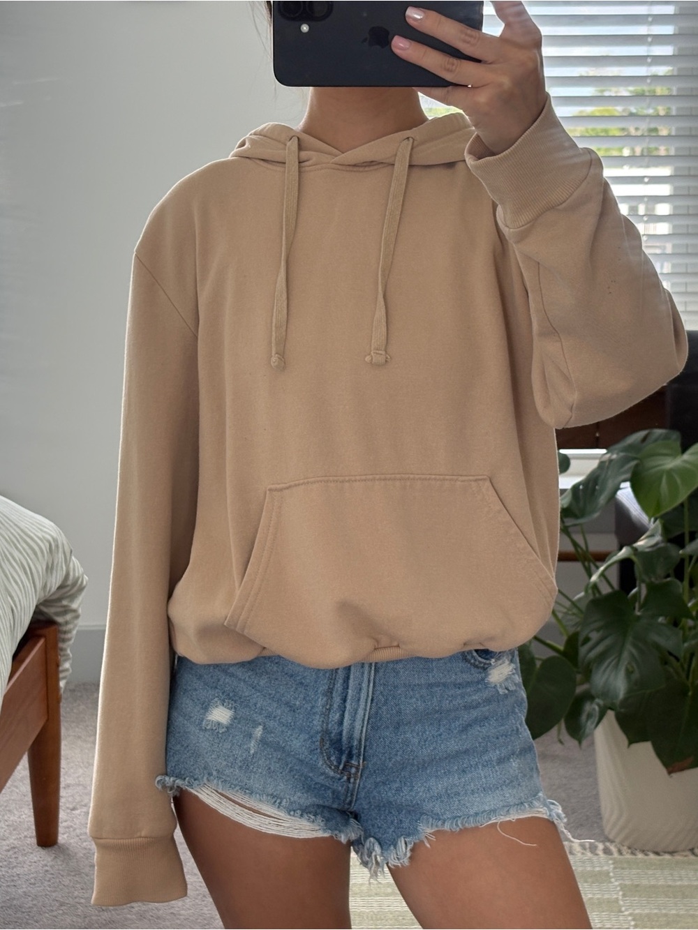 Brandy Melville Vintage Beige Hoodie